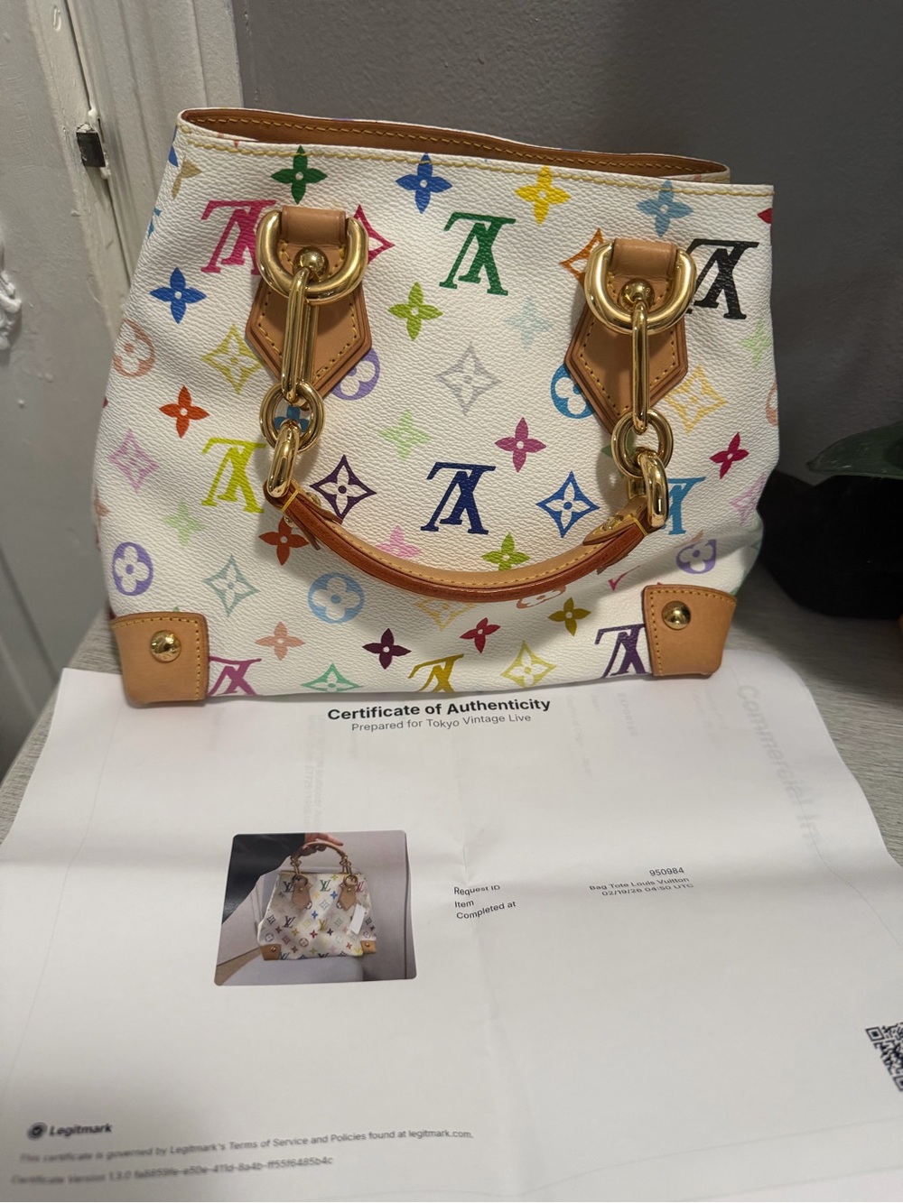 Louis Vuitton Multicolor Monogram White Canvas Shoulder Bag